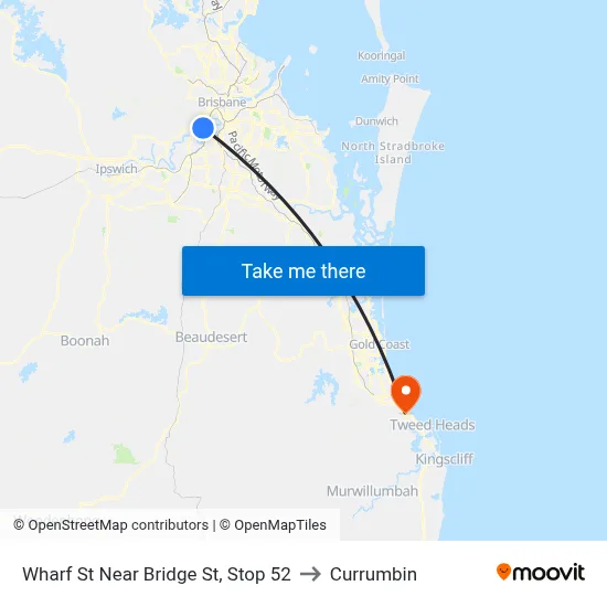Wharf St Near Bridge St, Stop 52 to Currumbin map