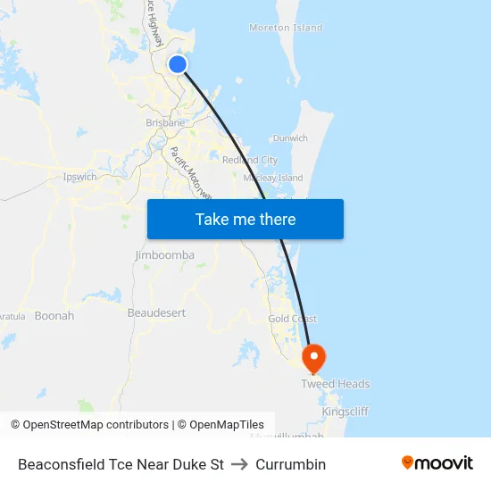 Beaconsfield Tce Near Duke St to Currumbin map
