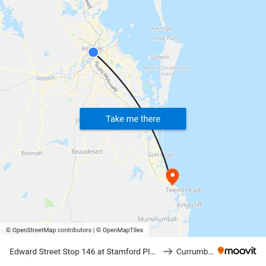 Edward Street Stop 146 at Stamford Plaza to Currumbin map