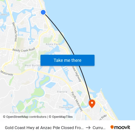 Gold Coast Hwy at Anzac Pde Closed From 21-04-26 to Currumbin map