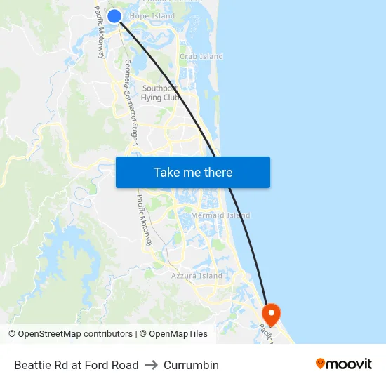 Beattie Rd at Ford Road to Currumbin map