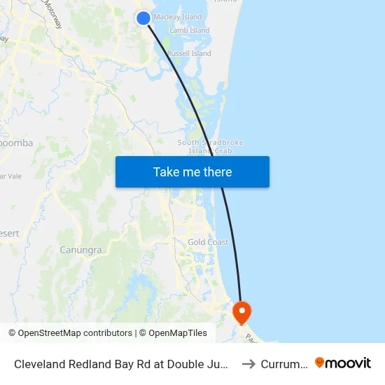 Cleveland Redland Bay Rd at Double Jump Road to Currumbin map