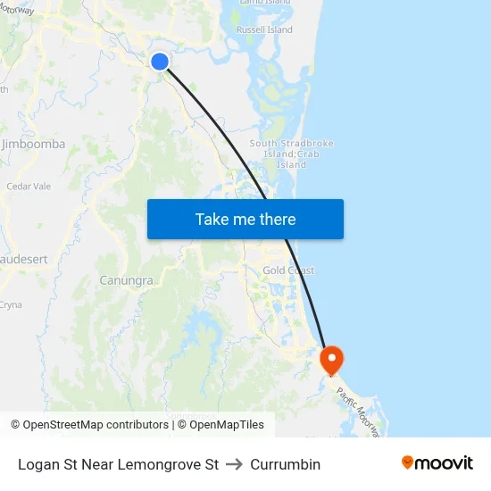 Logan St Near Lemongrove St to Currumbin map
