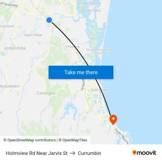 Holmview Rd Near Jarvis St to Currumbin map