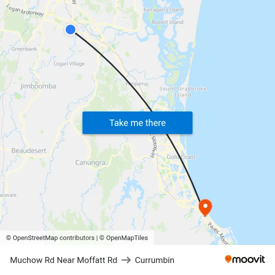 Muchow Rd Near Moffatt Rd to Currumbin map