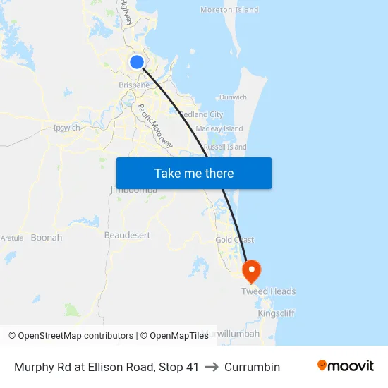 Murphy Rd at Ellison Road, Stop 41 to Currumbin map