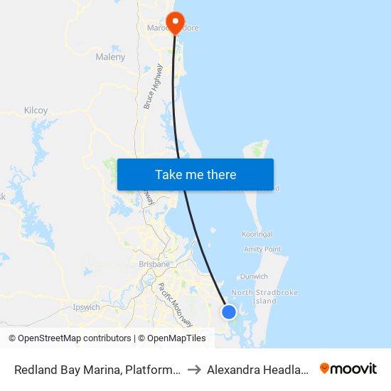 Redland Bay Marina, Platform 1 to Alexandra Headland map