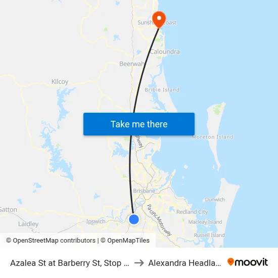Azalea St at Barberry St, Stop 65 to Alexandra Headland map