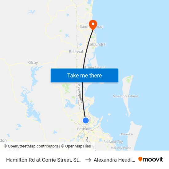 Hamilton Rd at Corrie Street, Stop 51 to Alexandra Headland map