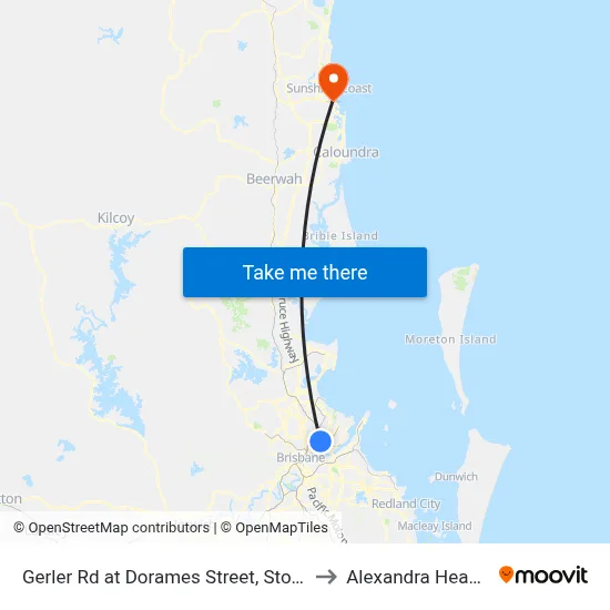 Gerler Rd at Dorames Street, Stop 37/36 to Alexandra Headland map