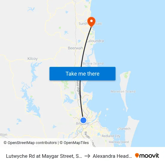 Lutwyche Rd at Maygar Street, Stop 17 to Alexandra Headland map