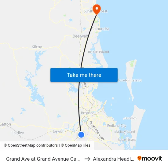 Grand Ave at Grand Avenue Cascade to Alexandra Headland map