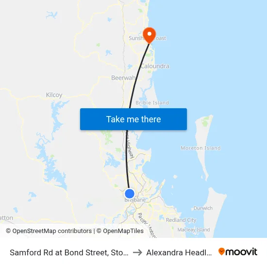 Samford Rd at Bond Street, Stop 29 to Alexandra Headland map