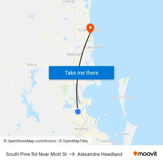 South Pine Rd Near Mott St to Alexandra Headland map