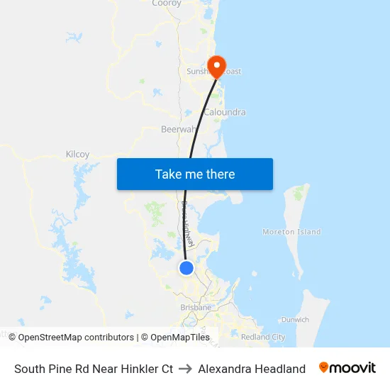 South Pine Rd Near Hinkler Ct to Alexandra Headland map