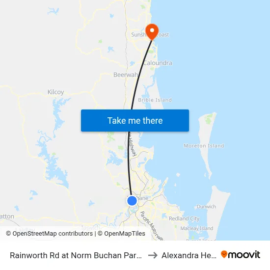 Rainworth Rd at Norm Buchan Park East, Stop 12 to Alexandra Headland map
