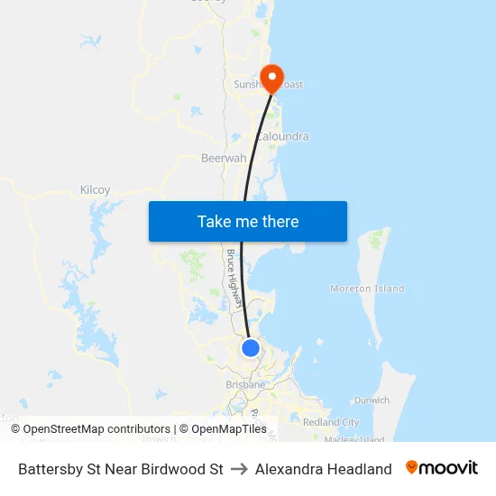 Battersby St Near Birdwood St to Alexandra Headland map