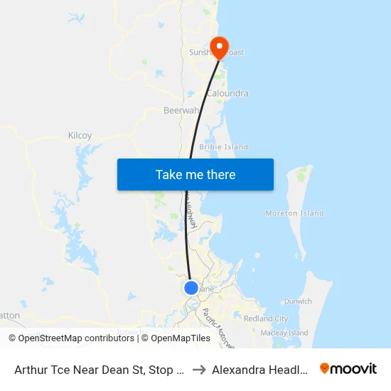 Arthur Tce Near Dean St, Stop 15a to Alexandra Headland map
