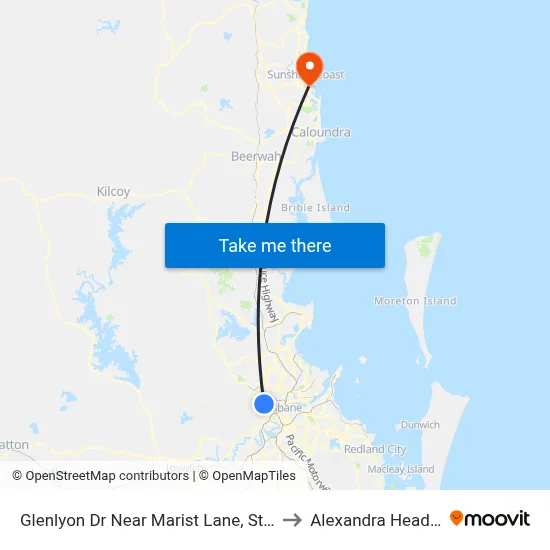 Glenlyon Dr Near Marist Lane, Stop 39c to Alexandra Headland map