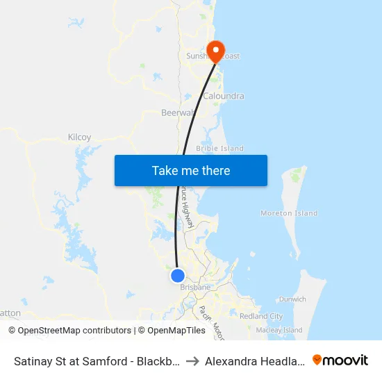 Satinay St at Samford - Blackbutt to Alexandra Headland map