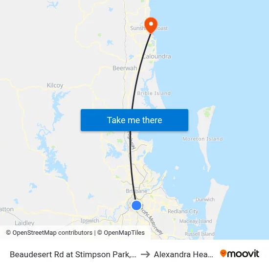 Beaudesert Rd at Stimpson Park, Stop 29 to Alexandra Headland map