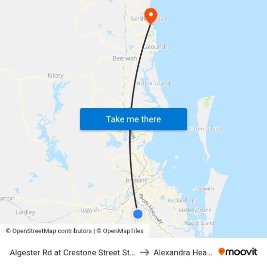 Algester Rd at Crestone Street Stop 90/89 to Alexandra Headland map