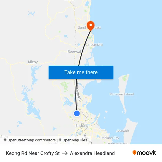 Keong Rd Near Crofty St to Alexandra Headland map