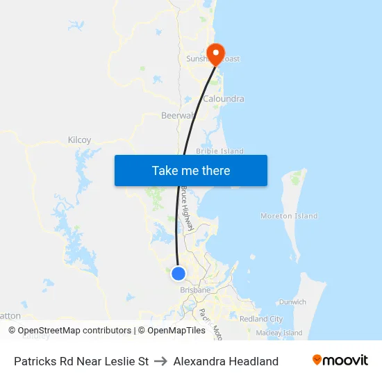 Patricks Rd Near Leslie St to Alexandra Headland map