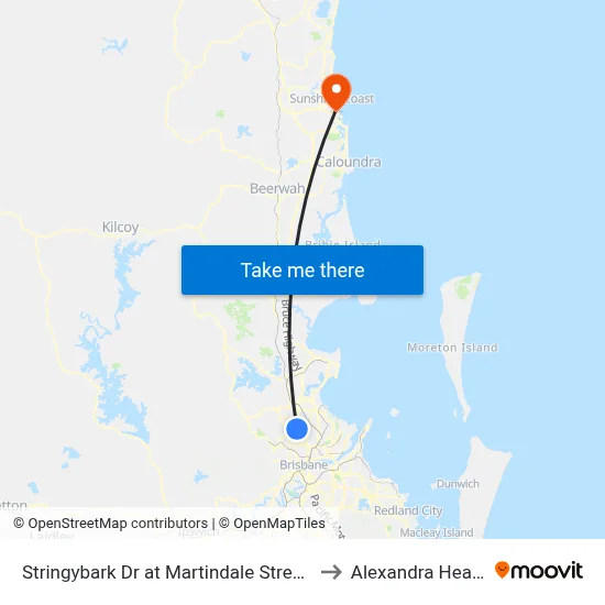 Stringybark Dr at Martindale Street, Stop 47 to Alexandra Headland map