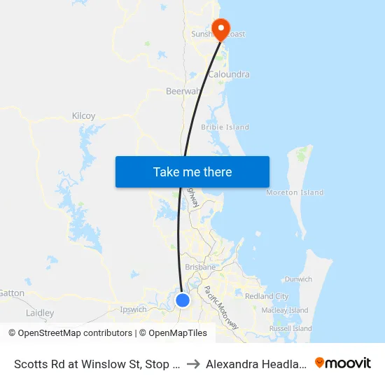 Scotts Rd at Winslow St, Stop 66 to Alexandra Headland map