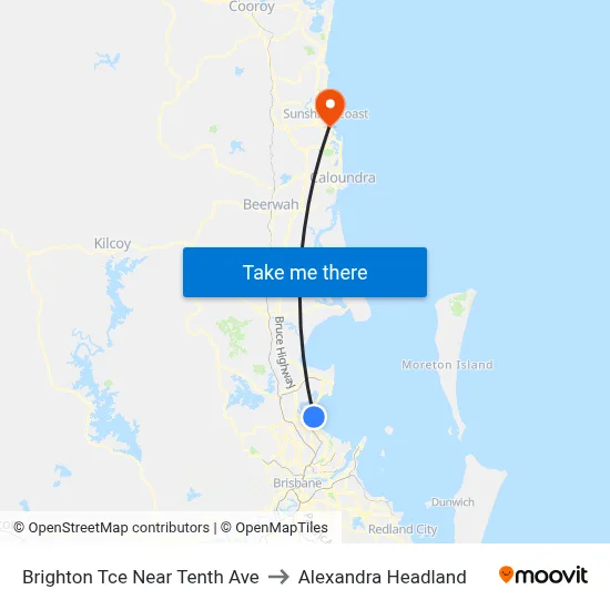 Brighton Tce Near Tenth Ave to Alexandra Headland map