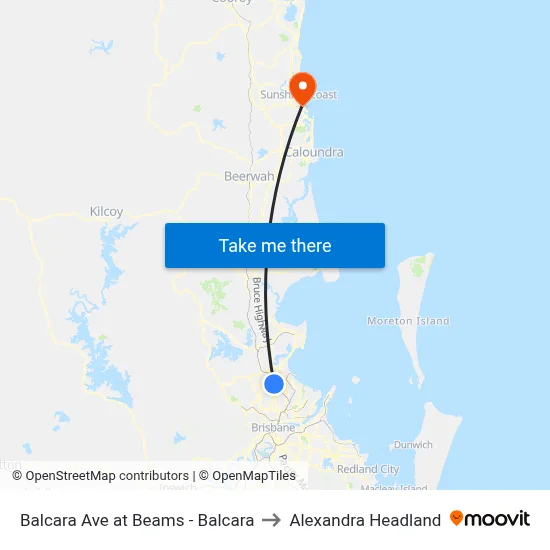 Balcara Ave at Beams - Balcara to Alexandra Headland map