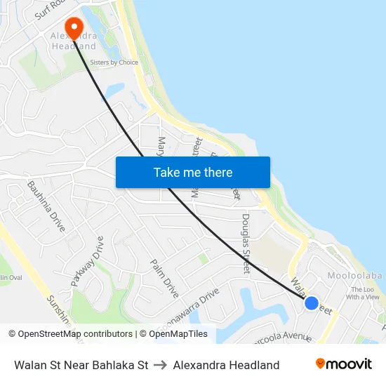 Walan St Near Bahlaka St to Alexandra Headland map