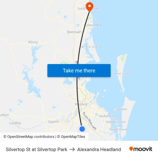 Silvertop St at Silvertop Park to Alexandra Headland map