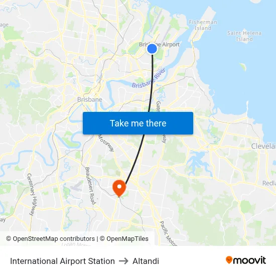 International Airport Station to Altandi map