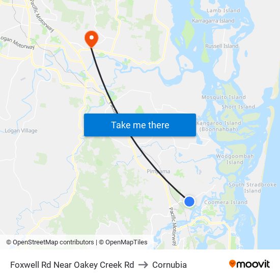 Foxwell Rd Near Oakey Creek Rd to Cornubia map