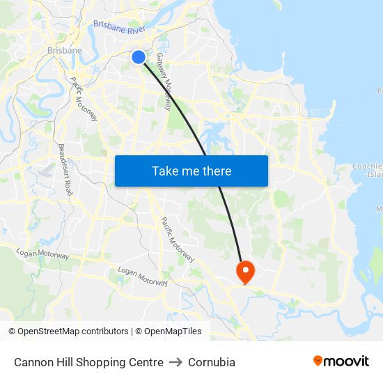 Cannon Hill Shopping Centre to Cornubia map