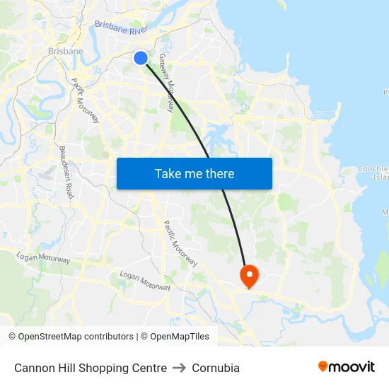 Cannon Hill Shopping Centre to Cornubia map