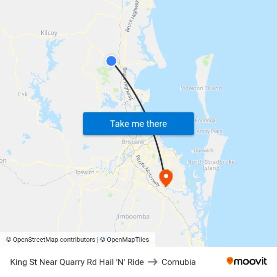 King St Near Quarry Rd Hail 'N' Ride to Cornubia map