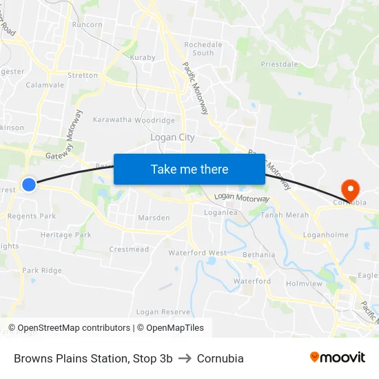 Browns Plains Station, Stop 3b to Cornubia map