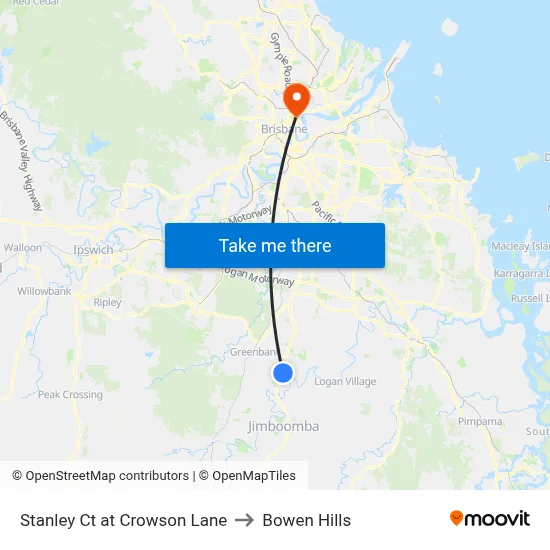 Stanley Ct at Crowson Lane to Bowen Hills map