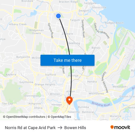 Norris Rd at Cape Arid Park to Bowen Hills map