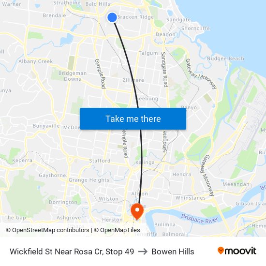 Wickfield St Near Rosa Cr, Stop 49 to Bowen Hills map