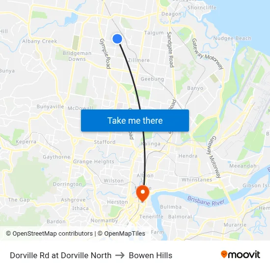 Dorville Rd at Dorville North to Bowen Hills map
