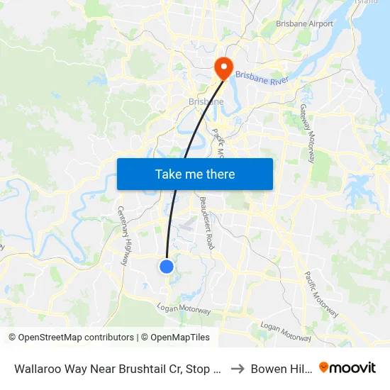 Wallaroo Way Near Brushtail Cr, Stop 61 to Bowen Hills map