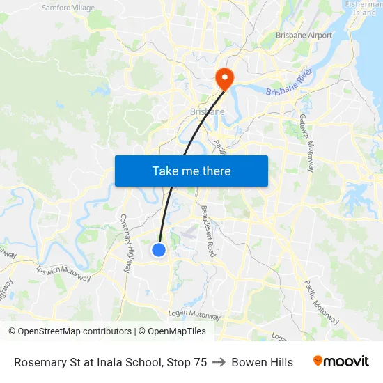 Rosemary St at Inala School, Stop 75 to Bowen Hills map