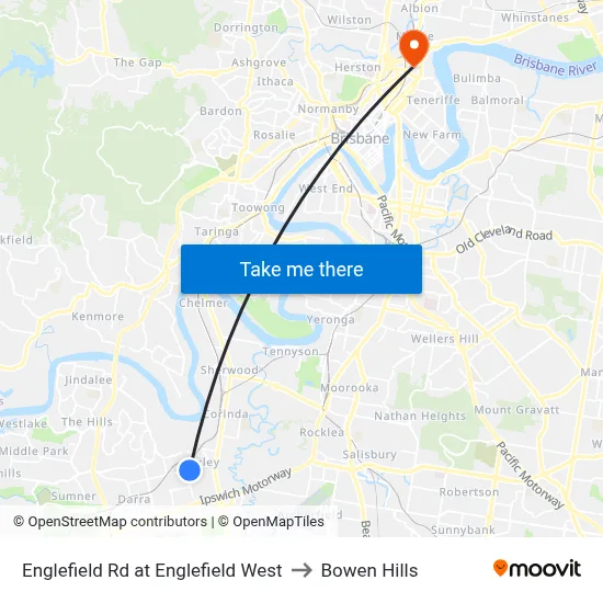 Englefield Rd at Englefield West to Bowen Hills map