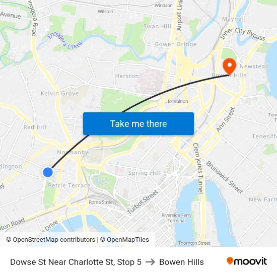 Dowse St Near Charlotte St, Stop 5 to Bowen Hills map