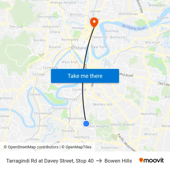 Tarragindi Rd at Davey Street, Stop 40 to Bowen Hills map