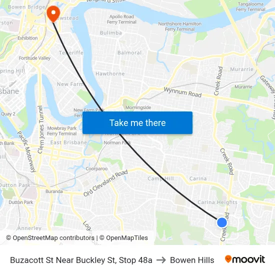 Buzacott St Near Buckley St, Stop 48a to Bowen Hills map